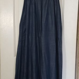Denim Halter Maxi Dress